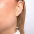 Boucles d'oreilles à enfiler avec chaîne à dents de requin par Lauren Howe | Or Vermeil .925 | Cristal noir